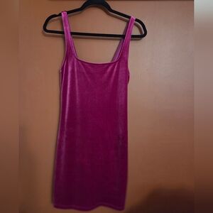 Urban Outfitters Fuchsia Velvet Dress NWOT